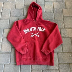 Duluth pack est. 1882 red heavy cotton hoodie